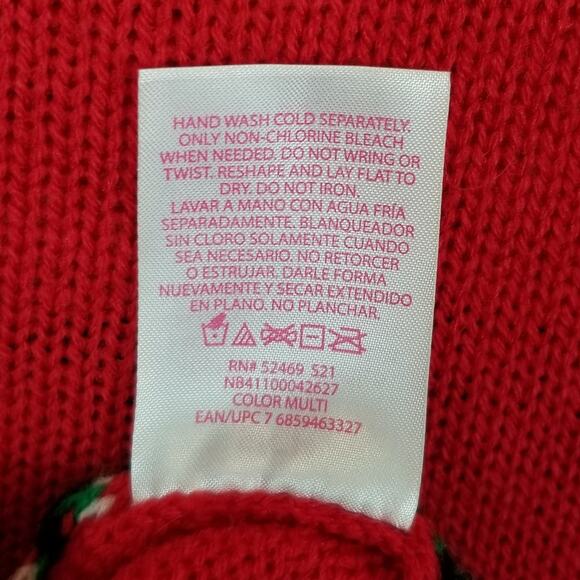 Ugly Christmas Sweater FaLaLaLaLa Nope Grumpy Cat Red Size Small - Picture 7 of 8